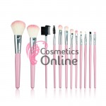 Pensule de Make-up 13 bucati Roz Profesionale